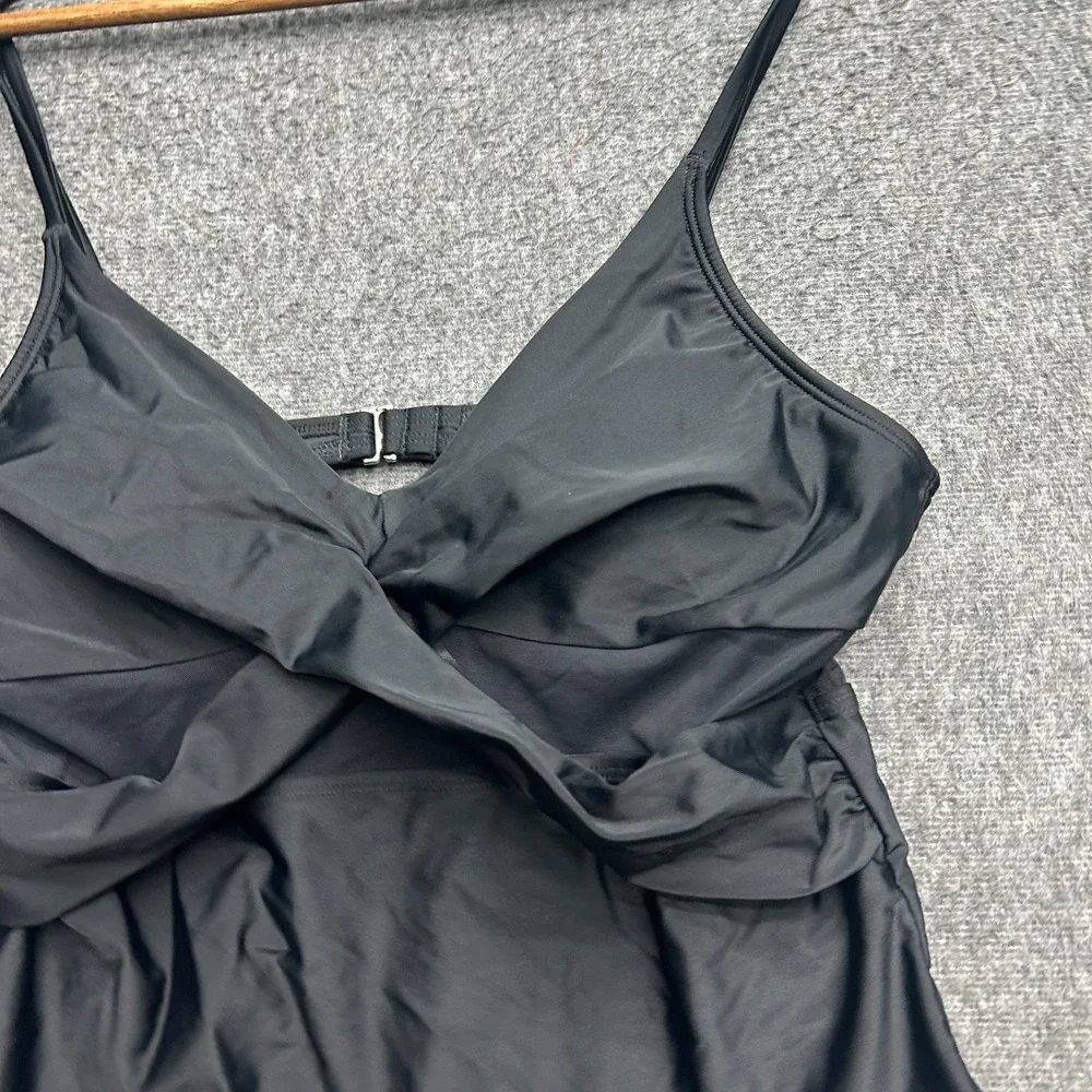 Cupshe Swimsuit‎ One Piece Large Black Hi-Leg Sheer Mesh